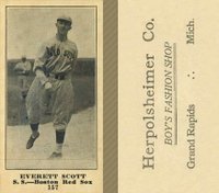 1916 Herpolsheimer Co. #157 Everett Scott Baseball Card