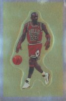 1991 Panini Stickers #190 Michael Jordan Foil Basketball Card