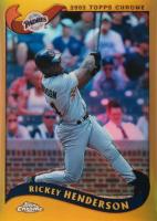 2002 Topps Chrome #165 Rickey Henderson Gold Refractor Baseball Card