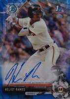 2017 Bowman Draft Chrome Draft Picks Autographs  #CDAHR  Heliot Ramos Blue Wave Refractor Baseball Card