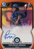 2023 Bowman Chrome Prospect Autographs #CPAPB Prelander Berroa Orange Refractor Baseball Card