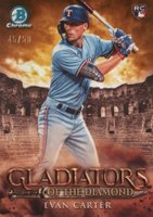 2024 Bowman Gladiators of the Diamond #GOTD4 Evan Carter Gold Baseball Card