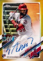 2021 Topps Chrome Rookie Autographs #RAJA Jo Adell Gold Refractor Baseball Card