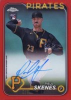 2024 Topps Chrome Update Chrome Baseball Update Series Autographs #RAPS Paul Skenes Red Refractor Baseball Card