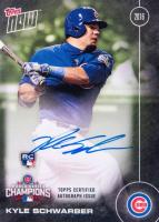 2016 Topps Now Chicago Cubs World Series Champions #WS10B Kyle Schwarber Autograph-Green Baseball Card