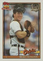 1991 Topps Desert Shield #385 Mickey Tettleton Baseball Card
