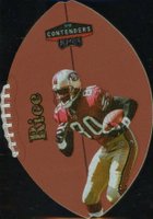 1998 Playoff Contenders Leather #81 Jerry Rice Gold Football Card