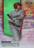 2021 Bowman's Best #67 Shohei Ohtani Green Refractor Baseball Card