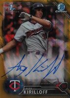 2016 Bowman Draft Chrome Draft Picks Autographs #CDAAK Alex Kirilloff Gold Wave Refractor Baseball Card