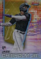 2021 Bowman's Best #26 Jazz Chisholm Jr. Gold Refractor Baseball Card