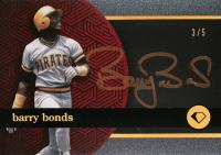 2024 Topps Diamond Icons Black Polychromatink #BPABBO Barry Bonds Red-Gold Ink Baseball Card