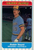 1986 Fleer League Leaders #44 Robin Yount Baseball Card