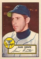 1952 Topps #304 Sam Dente Baseball Card