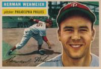1956 Topps #78g Herman Wehmeier Gray Back Baseball Card