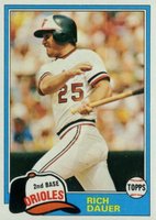 1981 Topps #314 Rich Dauer Baseball Card