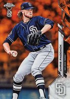 2020 Ben Baller Chrome #39 Chris Paddack Orange Refractor Baseball Card