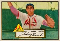 1952 Topps #19b Johnny Bucha Black Back Baseball Card