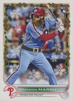 2022 Topps Holiday #HW66 Brandon Marsh Ssp Baseball Card