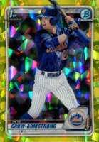 2020 Bowman Draft Chrome Sapphire Edition #BD72 Pete Crow-Armstrong Yellow Baseball Card