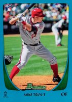 2011 Bowman Draft #101 Mike Trout Blue Baseball Card