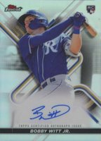 2022 Topps Finest Finest Autographs #BW Bobby Witt Jr. Baseball Card