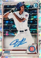 2020 Bowman Chrome Prospect Autographs #CPABD Brennen Davis Atomic Refractor Baseball Card