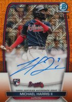 2023 Bowman Mega Box Chrome Rookies Autographs #MH Michael Harris II Orange Baseball Card