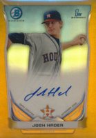 2014 Bowman Prospect Autograph #JHA Josh Hader Chrome-Gold Refractor Baseball Card