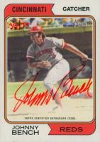 2023 Topps Heritage Real One Autographs #74ROJBH Johnny Bench Red Ink Baseball Card
