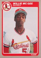 1985 Fleer #234 Willie McGee Baseball Card