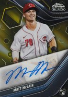2023 Topps Chrome Black Autograph #MMC Matt Mclain Gold Baseball Card