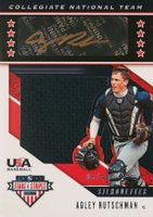 2019 Panini Stars & Stripes USA Silhouettes Signatures Jerseys #AH Adley Rutschman Black Gold Baseball Card