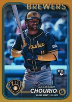 2024 Topps Update #US155 Jackson Chourio Gold Rainbow Foil Baseball Card