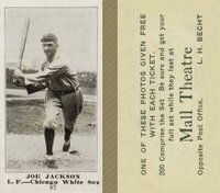 1916 Mall Theatre #87 Joe Jackson Baseball Card