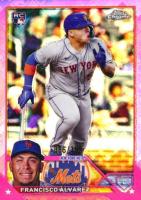 2023 Topps Chrome Logofractor Edition #203 Francisco Alvarez Pink Refractor Baseball Card