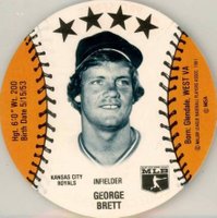 1982 On Deck Cookies Discs  # George Brett Baseball Card