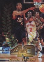1997 Topps Chrome Topps 40  #T22 Allen Iverson Refractor Basketball Card