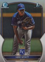 2023 Bowman Draft #BDC80 Hiro Wyatt Chrome-Refractor Baseball Card