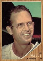 1962 Topps #129sGT Lee Walls Green Tint-Pinstriped Jersey-Facing Left Baseball Card