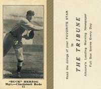 1916 Altoona Tribune #81 Buck Herzog Baseball Card