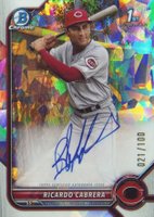 2022 Bowman Chrome Prospect Autographs #CPARCA Ricardo Cabrera Atomic Refractor Baseball Card