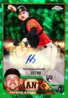 2023 Topps Chrome Update Sapphire Edition Autograph #PB Patrick Bailey Green Baseball Card