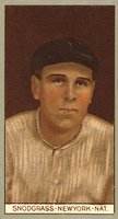 1912 Brown Backgrounds Broadleaf #169 Fred Snodgrass Baseball Card