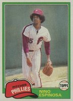 1981 Topps #405 Nino Espinosa Baseball Card