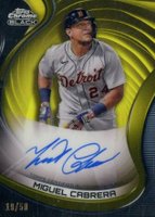 2022 Topps Chrome Black Autographs #MC Miguel Cabrera Gold Refractor Baseball Card