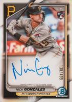 2024 Bowman Chrome Rookie Autographs #CRANG Nick Gonzales Refractor Baseball Card