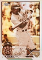 2023 Topps Chrome #150 Mookie Betts Sepia Refractor Baseball Card