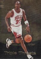 1996 Skybox Premium Triple Threats #TT11 Michael Jordan Basketball Card