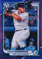 2024 Bowman Mega Box Chrome #17 Jasson Dominguez Purple Refractor Baseball Card