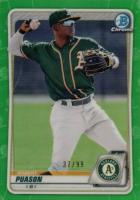 2020 Bowman Draft #BD155 Robert Puason Chrome-Green Refractor Baseball Card